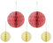 KL2 Papierkugeln 5 Stück Wabenbälle Pink Creme Pastellfarben Ornamente Dekoration Geburtstagsparty Babyparty Hochzeitsdeko Junggesellenabschied Tischdekoration/Dekoteller