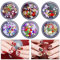 EBANKU 6 cajas de decoración de uñas 3D con diamantes de Navidad, Mixtas Diamantes De ImitacióN Cristales Coloridos Pernos De Metal Perlas Gemas Serie Temática Navideña 3D DIY DecoracióN de Uñas Arte