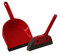 Novaliv Schaumstoffkehrgarnitur I rot I Schaufel und Besen I Schaumstoffhandfeger Hand Brush Handkehrer Handkehrset dust pan