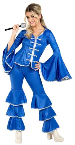 Fun Shack Dancing Queen Costume for Women - 70s Disco Outfit - 1970s Swedish Fancy Dress Party Attire, Large