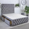 ComfoRest - Elegant 4FT6 Double Bed Frame with 2 Drawers | Durable Base for Compact Living | Stylish Design for Modern Bedrooms (Grey Plush)