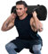Taeku Gewichtssack für Fitness, Verstellbar Power Bag mit 6 Griffen Krafttraining Sandsäcke Workout Gewichte Sandbag für Functional Training (Schwarz)