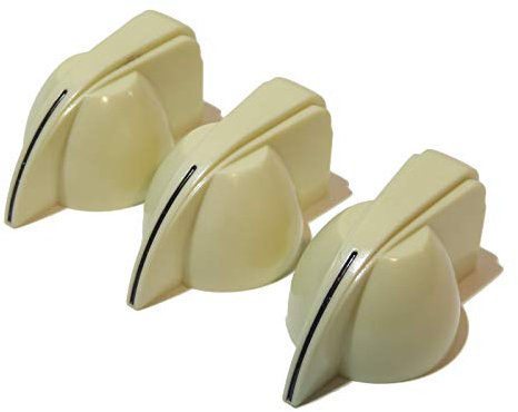 Vintage Bakelite chicken head guitar/amplifier knobs 3x Ivory tone or volume