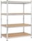 Yaheetech Garage Storage Shelves 4-Tire Heavy Duty Shelving Units for Workshop/Home,320kg Per Shelf,112 x 60 x 150cm, Silver
