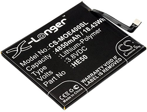 TECHTEK Batteria 4850mAh compatibile con [Motorola] Moto E4 Plus, Moto E5 Plus, XT1765, XT1766, XT1767, XT1768, XT1770, XT1771, XT1774, XT1775, XT1776, XT1924, XT1924-1, XT1924-2, XT1924-3, XT192 FBA