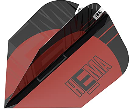 Target Darts - Hema Pro Ultra No.6 Dart Flights Rot und Schwarz