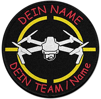 Copytec Patch Drohnen-Team personalisiert FPV Racing Sport Quadrocopter Luftbilder#39391