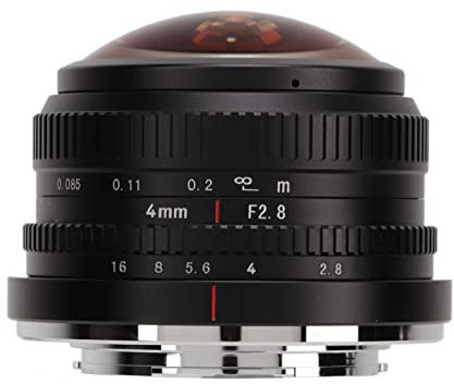 Objectif Fisheye Ultra Grand Angle 4 Mm F2.8 APS C Mise au Point Manuelle Objectif Fisheye Asphérique 225 Degrés pour Fujifilm FX Mount X H1 X T3 X T4 X T20 X T10 X T2 SLR
