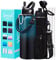 32 40 64OZ Insulated Water Bottle - Keep Cold 48H Hot 24H, Combo Straw & Spout Lids, Survival Paracord Handle, Bottle Carrier Bag w/Strap, Protective Cup Mat, Stainless Steel Flask Jug