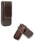Hiram Leather Pen Box for 3 Pens Vegetable Tanned Leather Fountain Pen Storage Case with Hidden Magnetic Snap Closure and Pens Tray Design (Coffee)