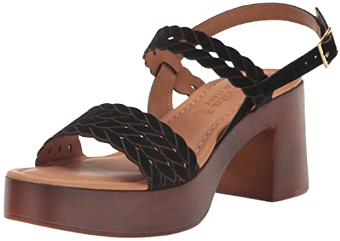 Bella Vita Made in Italy Women's Jud-Italy Heeled Sandal, Black Suede Leather, 7