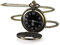 Yaomiao Vintage Taschenuhr Glatte Quarz Taschenuhr mit Kette Antik Kettenuhr mit Arabischen Ziffern für Damen Herren Vater Opa Geburtstag Jahrestag (Bronze Abdeckung, Schwarz)