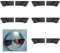 Pan Lid Holder, 10Pcs Pot Lid Holder Racks Wall Mount Punch-Free Pot Lid Storage Organizer Adjustable Hanging Pan Cover Organizer Plastic Cutting Board Storage for Home Kitchen (Black)