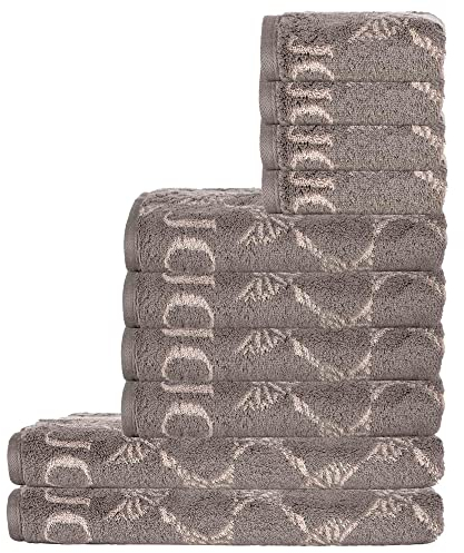 JOOP! Handtuch Set, 10-TLG - Cornflower, 2X Duschtuch, 4X Handtuch, 4X Gästetuch Braun Set