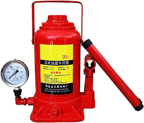 YOGAYE Hydraulic Jack, 5/20tonne Hydraulic Bottle Jack Lifting Ram, Car Van Boat Truck Caravan, With Pressure Gauge (Color : 20t)