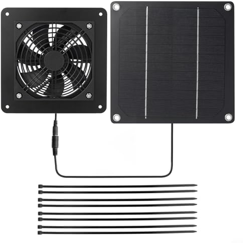 5W 12V Solar Abluftventilator Lüftungsventilator Abluftventilator für Geflügelhaus Gewächshaus Solarpanel-Abluftventilator für Wohnmobile Gewächshäuser Tierhäuser Hühnerhaus(5W)