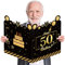 Geburtstagskarte 50 Mann Frau Groß 63x40cm,Karte 50 Geburtstag Frau,50 Geburtstag Männer Frauen Deko,Geburtstagskarten 50 Jahre Schwarze Gold,50. Geburtstag Gästebuch Karten Danke Geschenke,GrußKarten