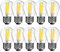 BRIMAX LED E27 6W Glühbirnen, E27 Fassung, 2700K Warmweiß, 6W Mini Leuchtmittel, 600 Lumen, AC220-240V, G45 Filament Fadenlampe für Tischlampen, Wandlampen, Stehlampen nicht dimmbar 10er-Pack