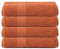 Brentfords Towels Bath Sheets Burnt Orange, Super Soft Feel 100% Cotton Bathroom Towels Quick Drying Homeware Accessories Highly Absorbent Towel Set, 4 Piece