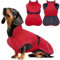 Hjyokuso Hundemantel Dackel, Winddichter Wasserdichter Wintermantel Für Dackel Hunde, Hundejacke Für Große Hunde, Hundemantel Winter Mit Bauchschutz Und Leinenloch, Winterjacken Für Hunde - Rot