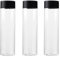 HUITINGJIANYYDS 3 Pcs 500ml Empty Plastic Juice Bottles with Black Lids Reusable Plastic Drink Bottles Bulk for Smoothie Juice and Other Homemade Beverages
