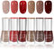 DMQ Nail Polish Sets, 6Pcs Autumn Winter Nail Varnish Kit - Red Brown Glitter Nail Polish Gel, Non-Toxic Water Based Holographic Nail Gel - Nail Paint Nail Art Manicure Kit Gifts for Women