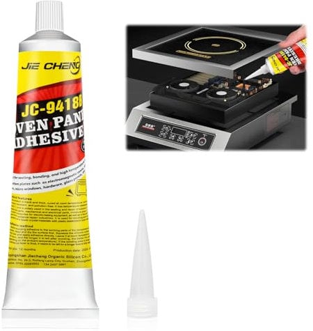 Fairypeach Negra Silikonkleber, Pegamento Silicona, Pegamento Alta Temperatura, Silicona Liquida, Silicona Negra para Coche, Sellador Tubo Chimenea, Pegamento Refractario