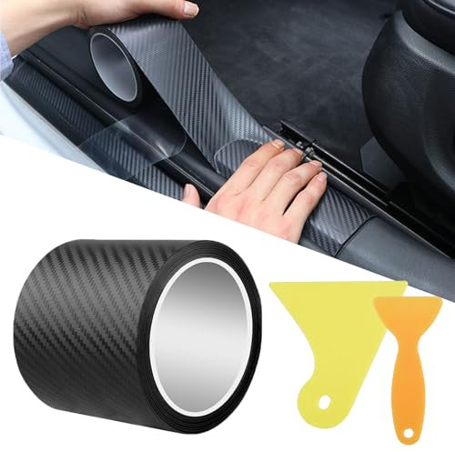 Protection Seuil de Porte, 10cm X 3 m Autocollants de Protection de Seuil de Voiture Seuil de Porte Voiture Bande Seuil de Porte Voiture Transparent Protection Seuil Porte Voiture pour Voitures