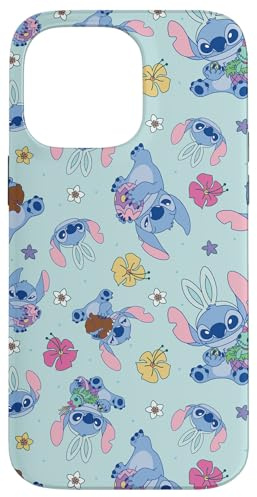 Disney Lilo & Stitch Cute Blue Easter Pastel Stitch Pattern Hülle für iPhone 14 Pro Max