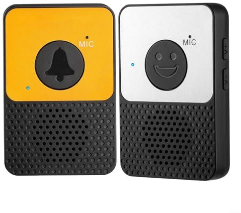 Citofono senza fili, impermeabile, bidirezionale, campanello per citofono, portata di 304,8 m, 8 livelli di volume, 4 suonerie indicatore LED, facile installazione