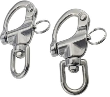 LZZYFPX Ganci for ferramenta Grillo a Molla Rotante in Acciaio Inossidabile 316 Accessori for ferramenta Nautica Grillo Rotante(70mm)