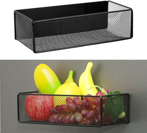 MICHIHOMIE Magnetic Spice Rack Organizer, Magnet Shelf Spice Racks, Refrigerator Space Saving Kitchen Organization for Spice Jars and Seasoning Bottles