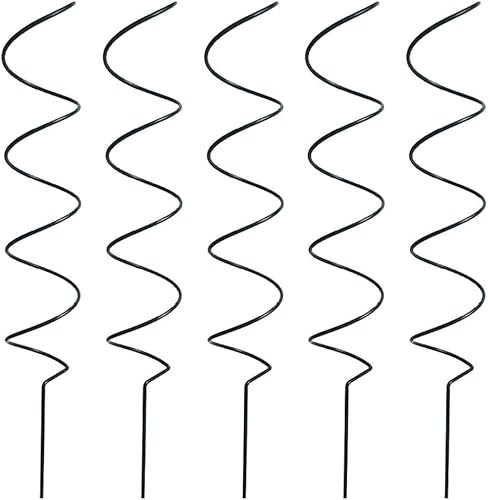 Tomatenspirale Rankhilfe aus Aluminium, Tomatenpfähle spiralförmig, Stabile Pflanzstäbe für Garten, Hochbeet & Töpfe zur Förderung des Wachstums von Gemüse und Kletterpflanzen für Tomaten, Gurken etc