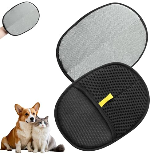 Yanlin 2PCS Static Removal Gloves, Fellmagnet, Pet Hair Remover Glove, Hundehaar Katzenhaar Handschuh, Pet Grooming Gloves Für Haustier Glattes und Gesundes Fell, Für Kleidung, Sofas, Bettlaken