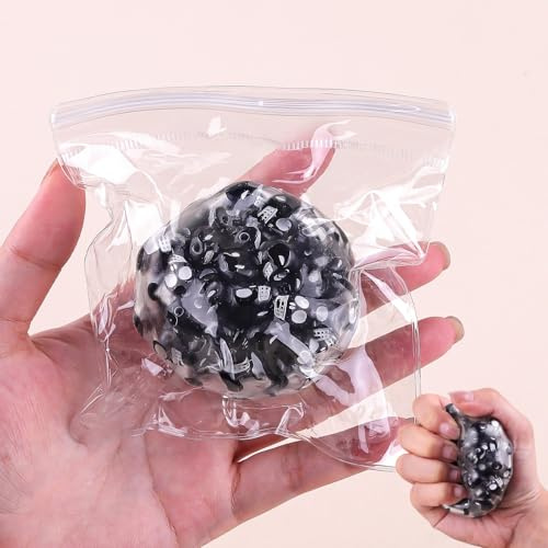 Anboor handgefertigte Stressbälle, stresslindernder Hand-Quetschball mit White-Noise, Meditation & Fokusverbesserung für Erwachsene, Frauen & Männer (Alphabet-Ball)