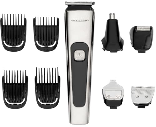 ProfiCare® Haarschneidemaschine 3-12mm | inkl. 5 Edelstahl-Scherköpfe | Akkulaufzeit bis zu 3 Std. | Barttrimmer Herren | Bartschneider | Haarschneider | Trimmer Herren | PC HSMR 3143