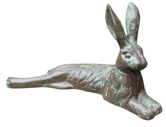 Gwenys Haus Dekofigur Hase liegend Antikstil Länge ca. 21 cm