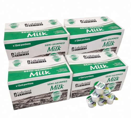 475 UHT Semi Skimmed UHT Milk Portions 12ml Lakeland Long Life 4 Boxes | Bulk supply for offices, cafés, hotels & catering. Individually sealed 12ml portions. No refrigeration before opening.