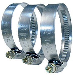100 uds Abrazadera metálica, banda 9mm 25-40 mm