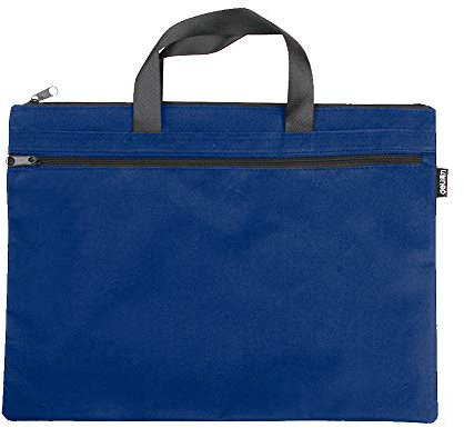 EQLEF Cas Sac Porte-Document Office Zipper Portable Kit Hommes de Fichier de Serviette / 1 pc (Bleu)