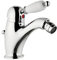 Yellowshop - Miscelatore Bidet Cromato Mod. Retrò Classico Vintage Bagno Scarico Automatico Con Flex Inox Rubinetto Piletta Sanitari