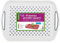 Large 45cm Rectangle Plastic Non Anti Slip Dinner Serving Lap Tray With Handles (White)