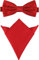 Ladeheid Herren Schmale Fliege & Einstecktuch Set M/P (12cm x 6cm, 22cm x 22cm, Rot)