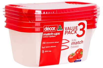 Décor MATCH-UPS BASICS OBLONG RED 1L 3PK
