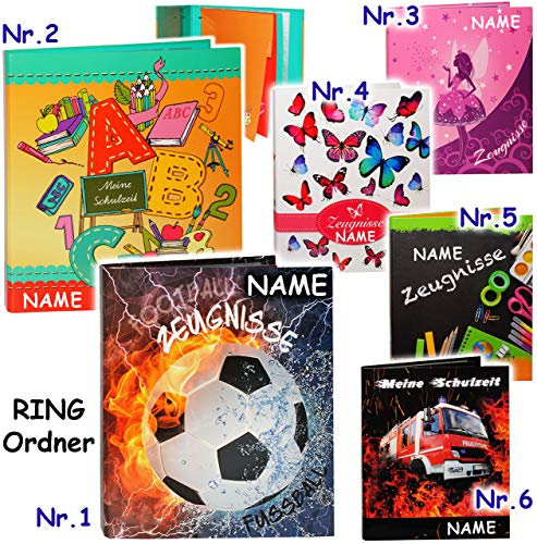 alles-meine.de GmbH A4 - Zeugnismappe/Ringbuch - Zeugnisse Elfenkönigin - Schmetterlings Fee - incl. Namen - ERWEITERBAR - incl. Register & Einsteckseiten - z.B. Ur..