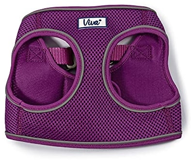 Ancol Viva Step in Comfort Hundegeschirr mit Air-Mesh-Gewebe, lila, reflektierend, verstellbar, schnelle Passform, Haustier-Trainingszubehör, 41-47 cm, S/M