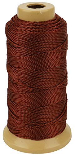 Twisted Nylon Line Twine String Cord per la Marcatura di Giardinaggio Progetti Fai da Te Crafting Massoneria (Marrone, 1.5mm-328 Feet)