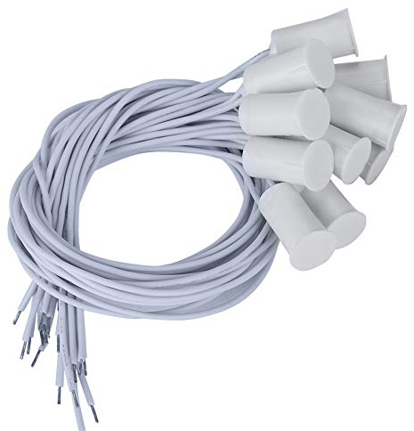 Interruttore magnetico 10pcs sensore porta finestra cablato, interruttore reed magnetico allarme porta contatto finestra di sicurezza bianco