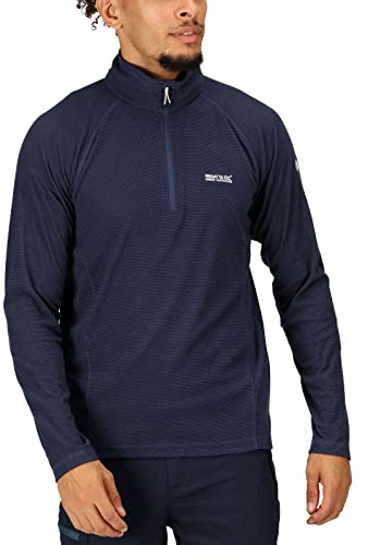 Regatta Mens Montes Lightweight Half Zip Fleece Pullover - Dark Denim - XXXL