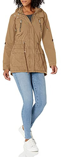 Levi's Veste anorak à capuche en coton pour femme (tailles standard et grandes), Doré, Medium